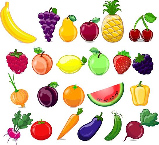 卡通矢量水果蔬菜图图片